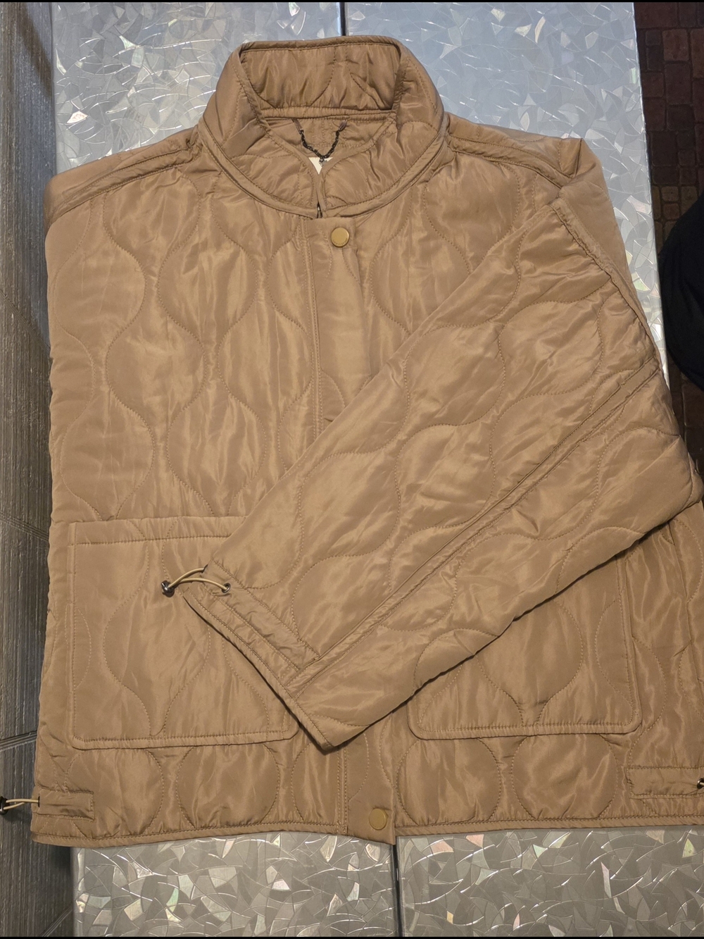 NWOT Women's Size XL Lucky Brand Quilted Brown Puffer Jacket